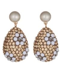 Tory Burch - Curiosity Crystal Pearl Drop Earrings - Lyst