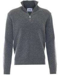 Alpha Studio - Half-Zip High-Neck Cardigan - Lyst