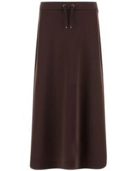 Herno - Drawstring Flared Skirt - Lyst