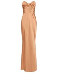 Elisabetta Franchi - Satin Carpet Dress - Lyst