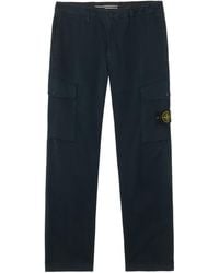 Stone Island - Logo Patch Regular Fit Cargo Pants - Lyst