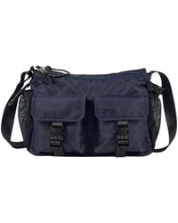 A.P.C. - Logo Patch Zip-Up Crossbody Bag - Lyst