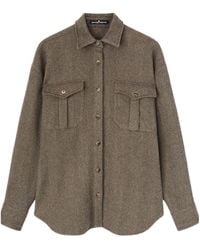 Ermanno Scervino - Herringbone-Pattern Flap-Pocket Shirt - Lyst