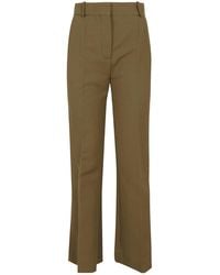 Victoria Beckham - Pressed Crease Flared Trousers - Lyst