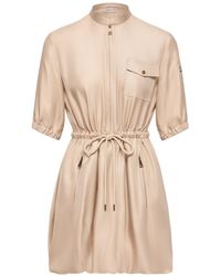 Moncler - Drawstring Shirt Dress - Lyst