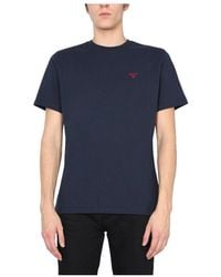 Barbour - Logo Embroidered T-Shirt - Lyst