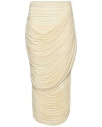 Magda Butrym - Draped Midi Skirt With Silhouette - Lyst