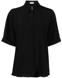 Brunello Cucinelli - Conceal Fastened Curved Hem Shirt - Lyst
