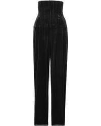 Norma Kamali - High Waist Tailored Pleat Pant - Lyst