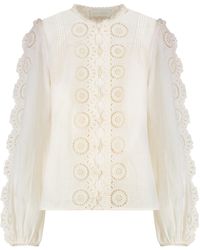 Zimmermann - Lucky Embroidered Blouse - Lyst