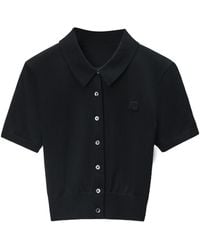 Alexander Wang - T By Cropped Short-Sleeve Cardigan - Lyst