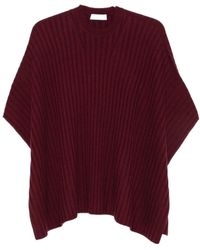 Gabriela Hearst - Baron Ribbed-Knit Poncho - Lyst