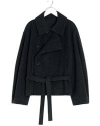 Lemaire - Long-Sleeved Belted Short Coat - Lyst