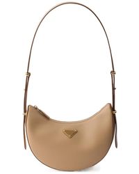 Prada - Arqué Small Leather Shoulder Bag - Lyst