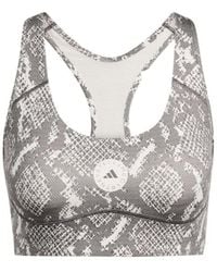 adidas By Stella McCartney - Power Impact Medium Support Printed Training Bra - Lyst