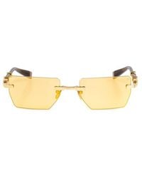 Balmain - Rectangle Frame Sunglasses - Lyst