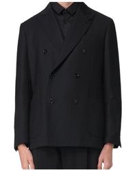 Lardini - Double-Breasted Wool Jacket - Lyst