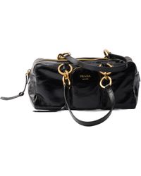 Prada - Dangle Medium Leather Top-Handle Bag - Lyst
