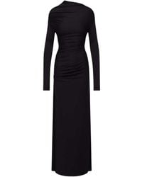 Victoria Beckham - Asymmetric Neck Long-Sleeved Maxi Dress - Lyst