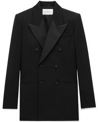 Saint Laurent - Double-Breasted Tuxedo Jacket - Lyst