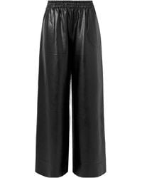 Norma Kamali - Elastic-Waist Wide-Leg Pants - Lyst