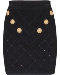 Balmain - 6-Button Knit Skirt - Lyst