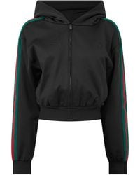 Gucci - Zip-Up Cropped Hooded Jacket - Lyst