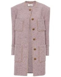 Chloé - Button Patch Pocket Coat - Lyst