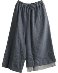 Y's Yohji Yamamoto - Drawstring Layered Trousers - Lyst