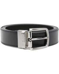 Emporio Armani - Logo-Engraved Buckle Belt - Lyst