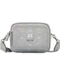 MCM - Logo Zipper Shoulder Bag - Lyst