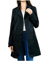 Armani Jeans - Double-Breasted Medium-Length Trench Coat - Lyst