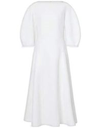 Jil Sander - Linen Midi Dress - Lyst