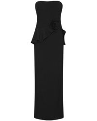 ROTATE BIRGER CHRISTENSEN - Long Flower Strapless Dress - Lyst