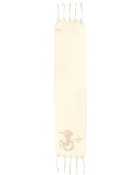 Jil Sander - Logo-Embroidered Fringed Scarf - Lyst