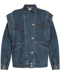 Isabel Marant - Harmon Detachable-Sleeves Denim Jacket - Lyst