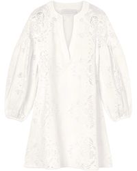Borgo De Nor - Harlow Cotton-Blend Lace Mini Dress - Lyst