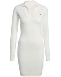 adidas - Originals Long Sleeve Collared Dress - Lyst