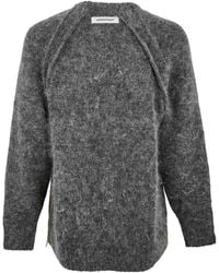 Undercover - Heathergrey Marled Crewneck Knit Sweater - Lyst