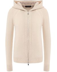 Loro Piana - Zip-Up Hooded Knitted Cardigan - Lyst
