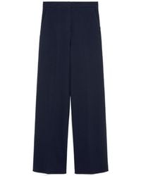 Max Mara - Cotton And Wool Jersey Trousers - Lyst