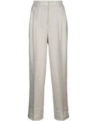 TOTEME - Totême Double Pleated Straight Trousers - Lyst