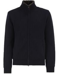 Herno - Zip-Up Textured-Knit Sweater - Lyst