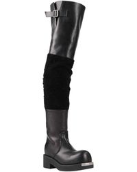 MM6 by Maison Margiela - Solid Color Glossy Platform Boots - Lyst