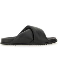 Rick Owens - Leather Slide Sandal - Lyst