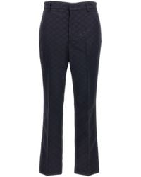 Gucci - Gg Jacquard Mid-Rise Trousers - Lyst