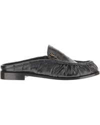 Saint Laurent - Logo Plaque Slip-On Flat Shoes - Lyst