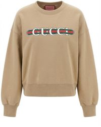Gucci - Logo Printed Crewneck Sweatshirt - Lyst