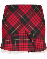 McQueen - Alex Kick Mini Skirt - Lyst