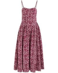 Jonathan Simkhai - Sangria Floral-Embroidered Cotton Midi Dress - Lyst